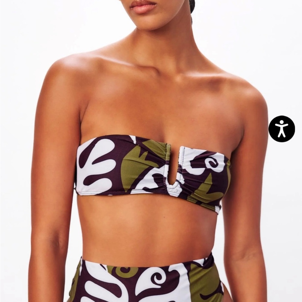 NWT Mara Hoffman Cruz Bikini Top, sz L